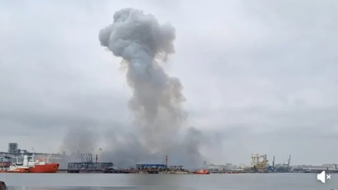 Alertă în Portul Constanța, după ce o dronă marină a explodat